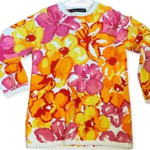 Adrienne Vittadini colorful floral sweater